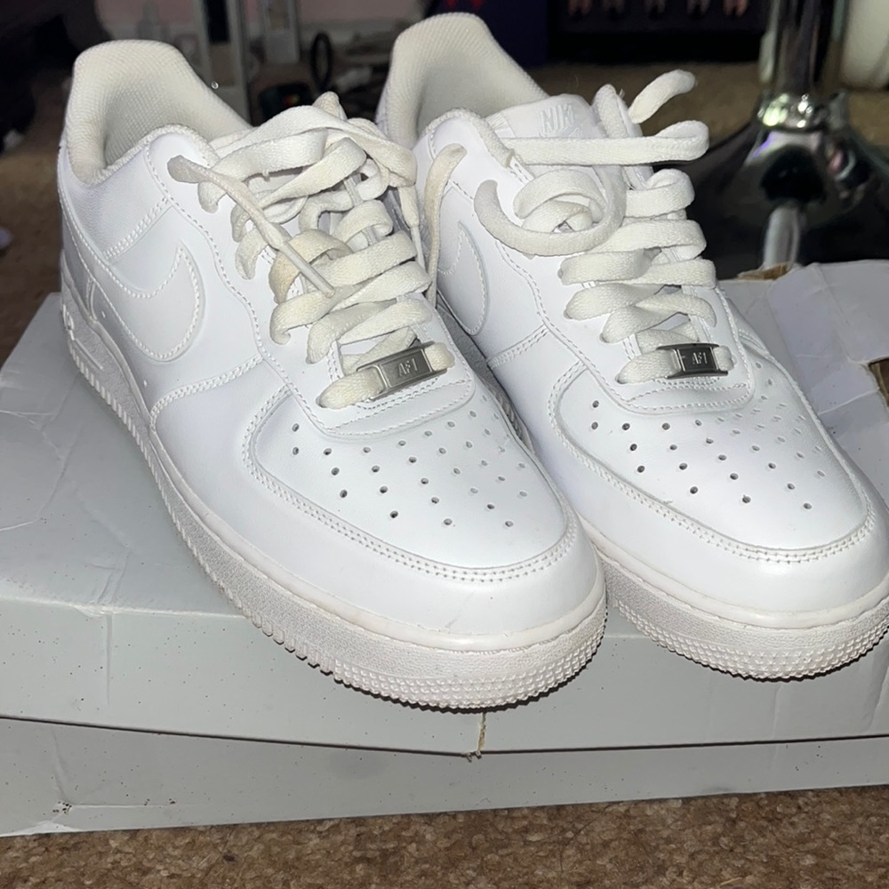 Nike white Air Force 1 sneakers